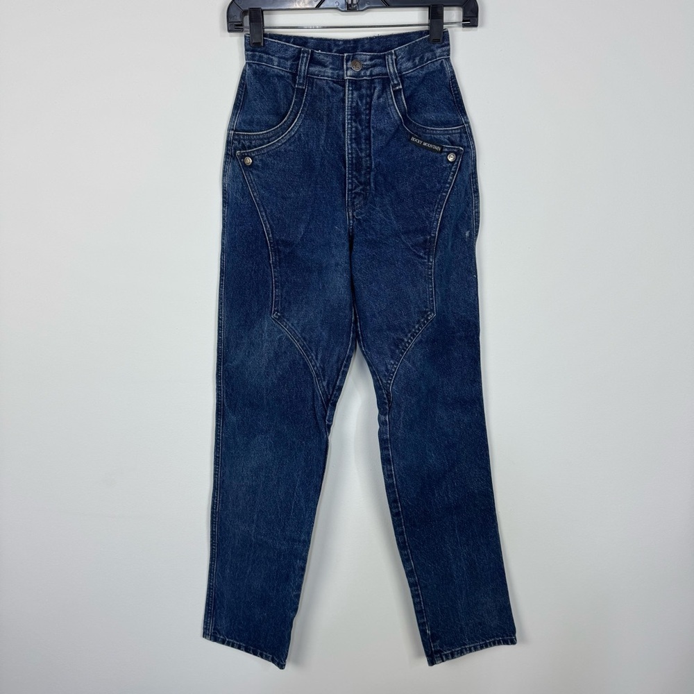 Rocky Mountain Rockies Bareback Riding Denim High Waisted Jeans Western